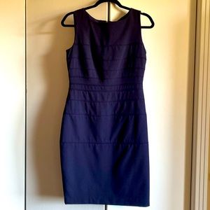 Calvin Klein size 4 Navy dress with zipper down back, fitted